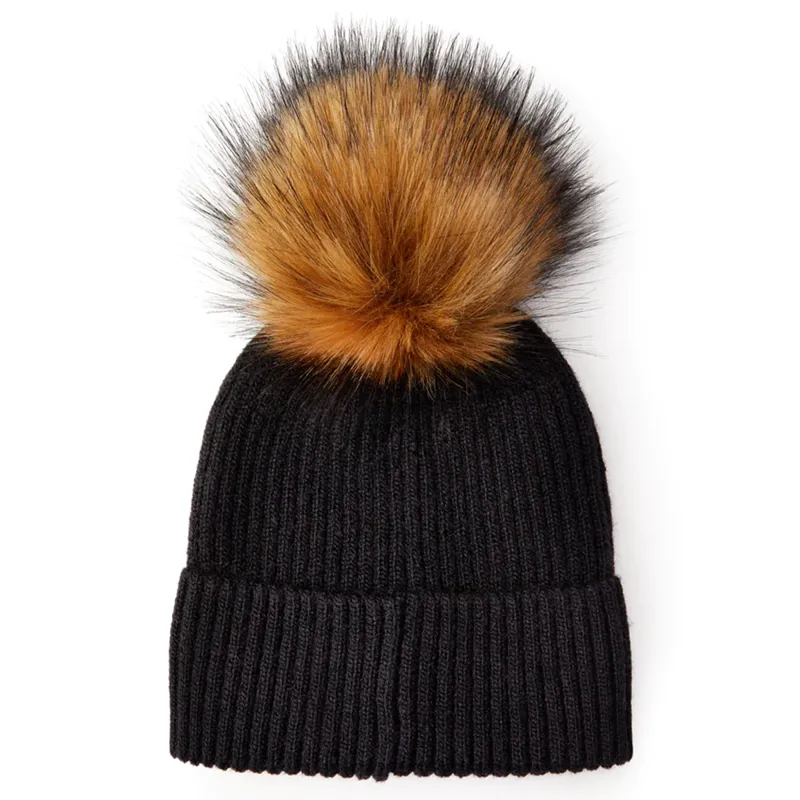 Holland Cooper Burghley Bobble Hat - Black-1